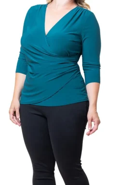 Femme Fatale Faux Wrap Top - Plus