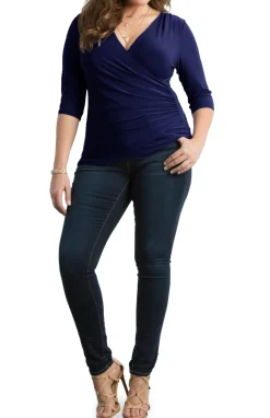Femme Fatale Faux Wrap Top - Plus