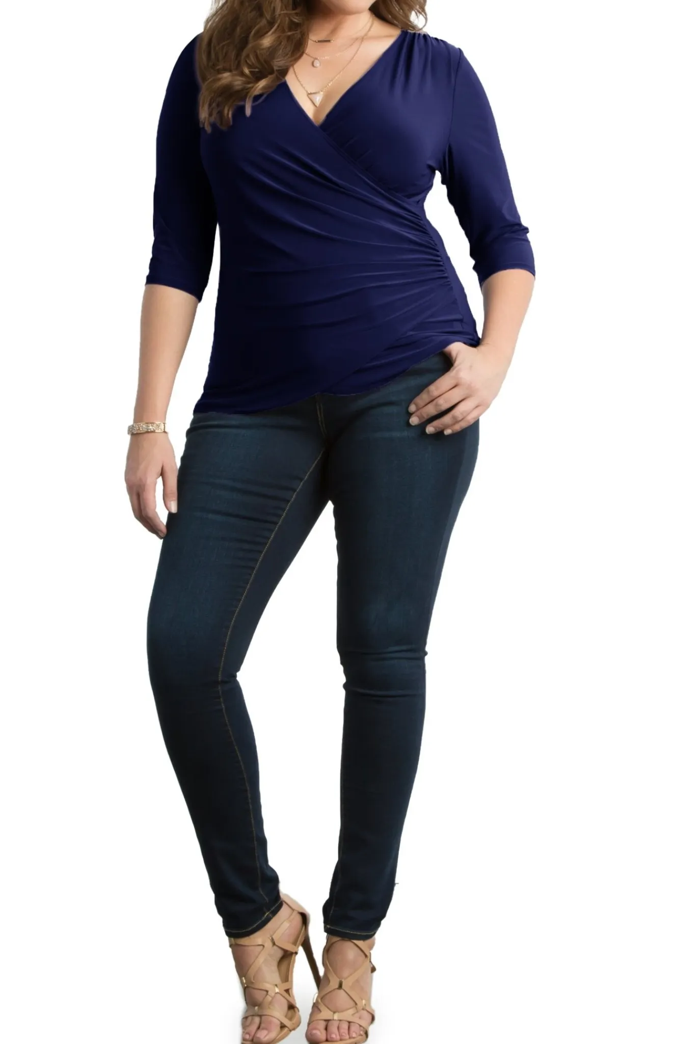 Femme Fatale Faux Wrap Top - Plus