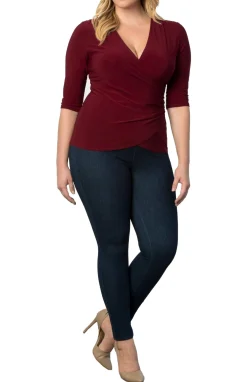 Femme Fatale Faux Wrap Top - Plus