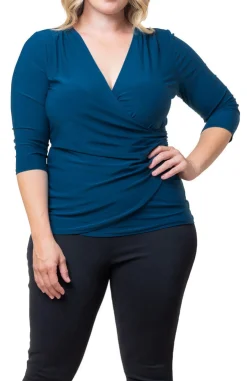 Femme Fatale Faux Wrap Top - Plus