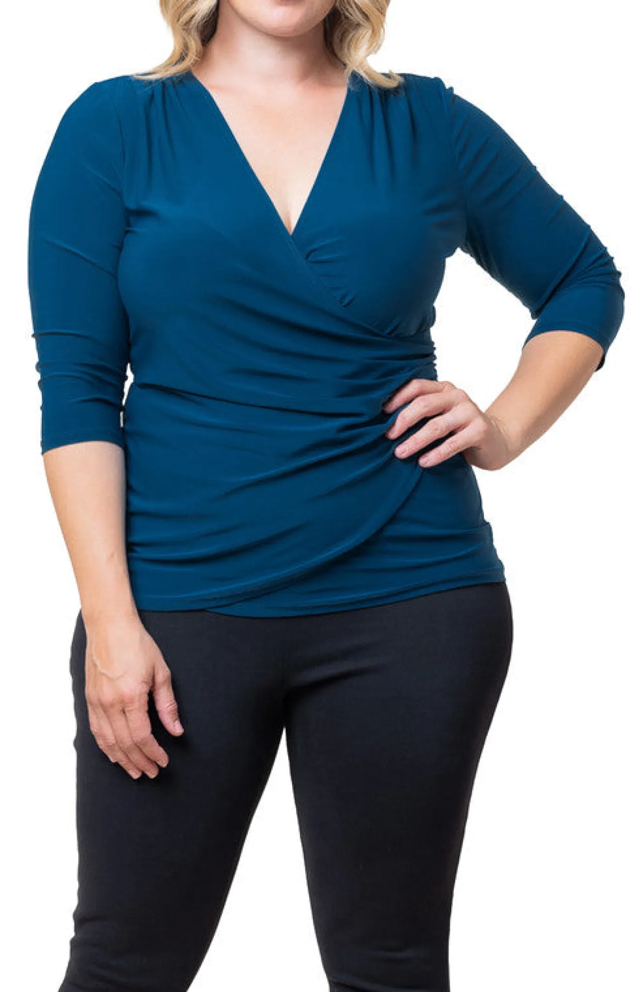 Femme Fatale Faux Wrap Top - Plus