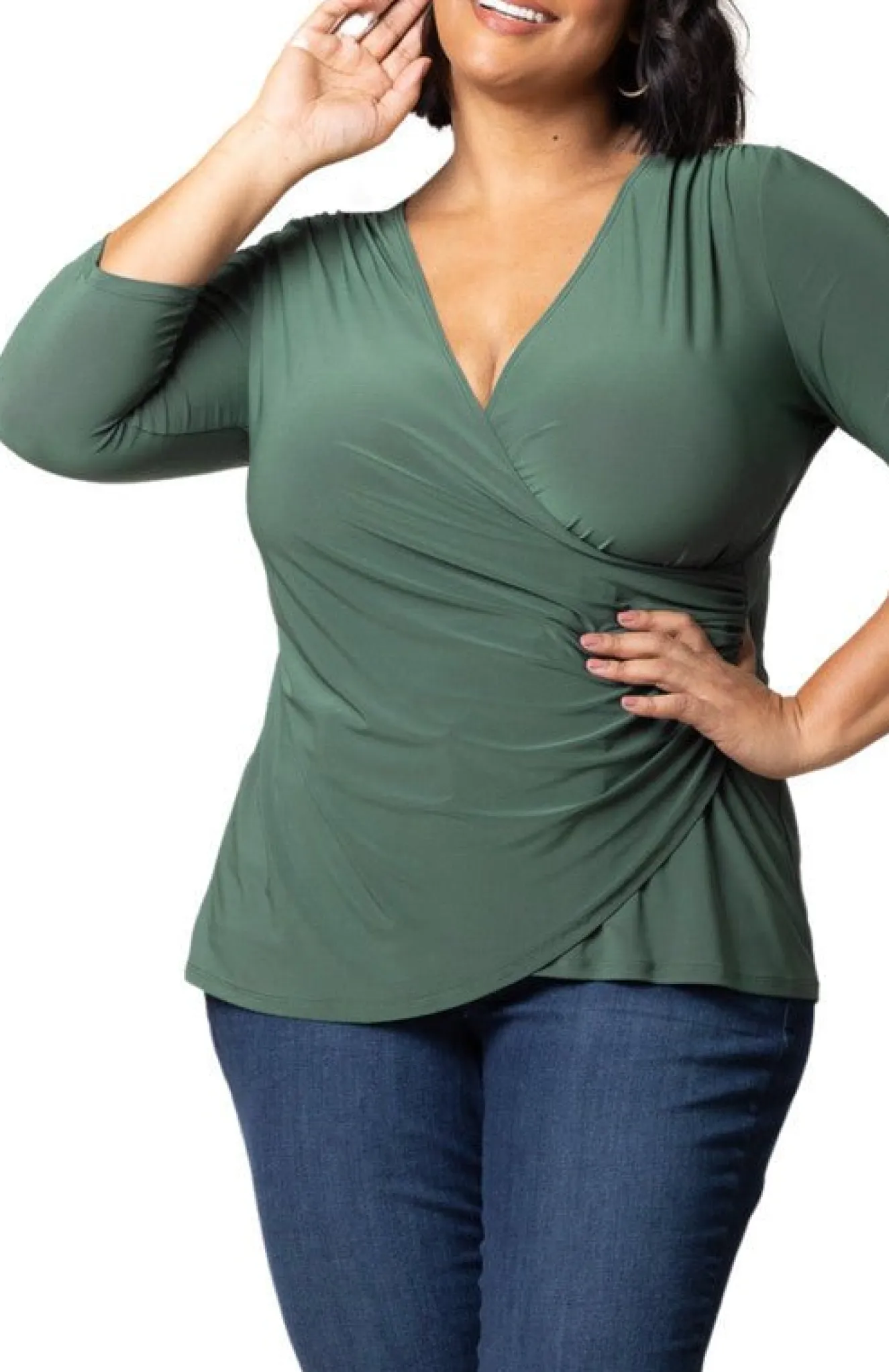 Femme Fatale Faux Wrap Top - Plus