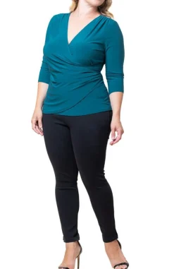 Femme Fatale Faux Wrap Top - Plus