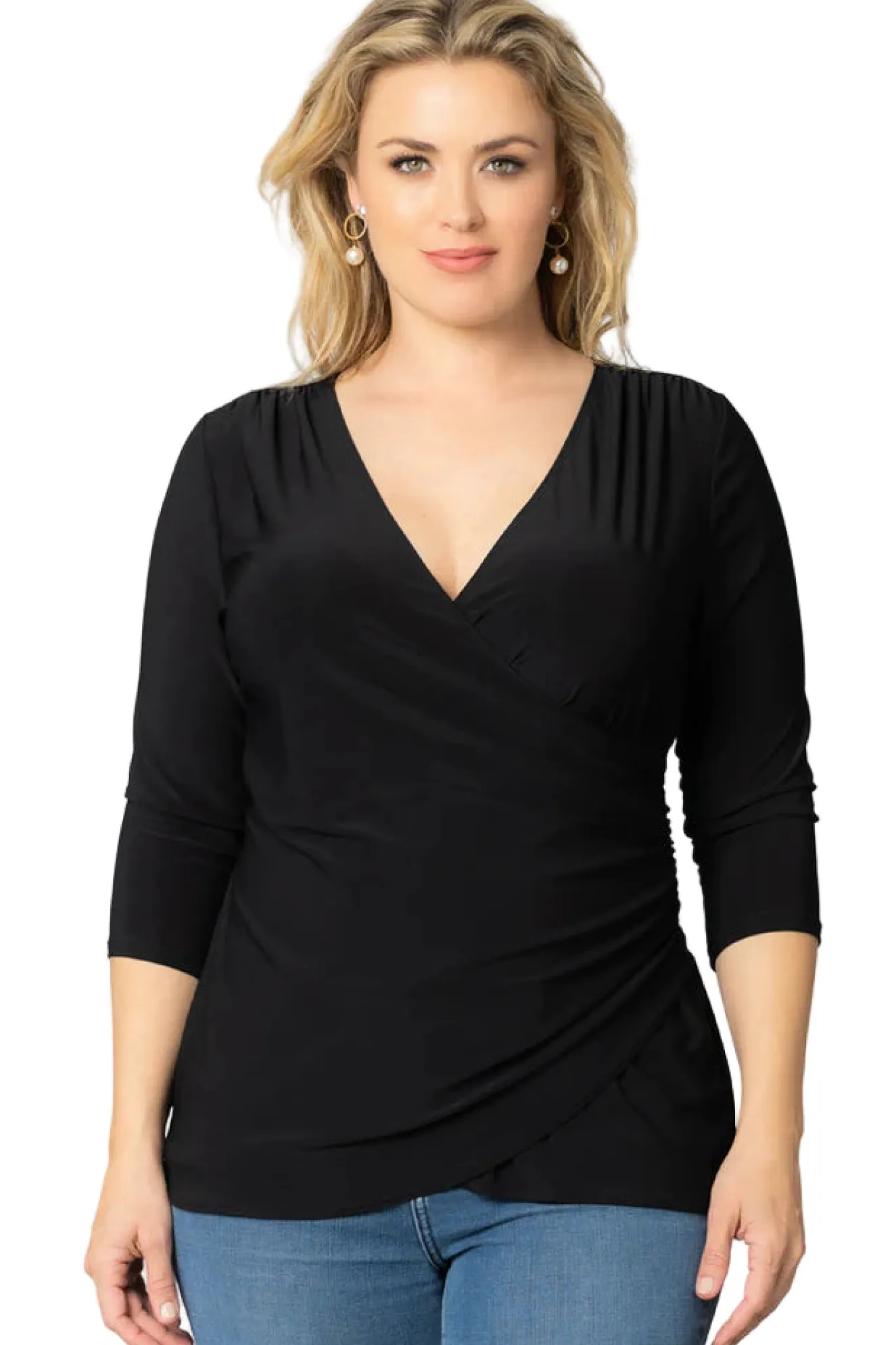 Femme Fatale Faux Wrap Top - Plus