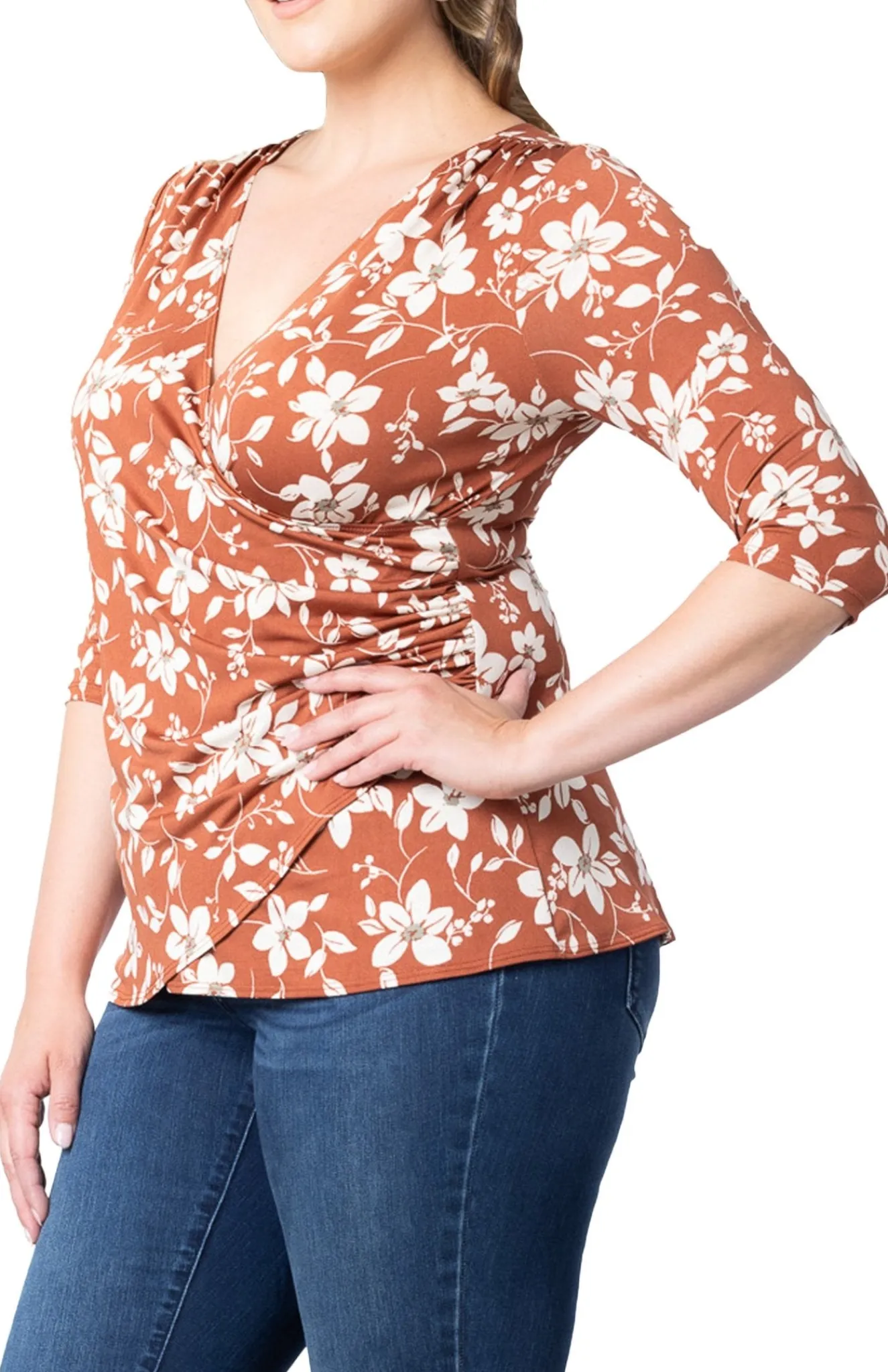 Femme Fatale Faux Wrap Top - Plus