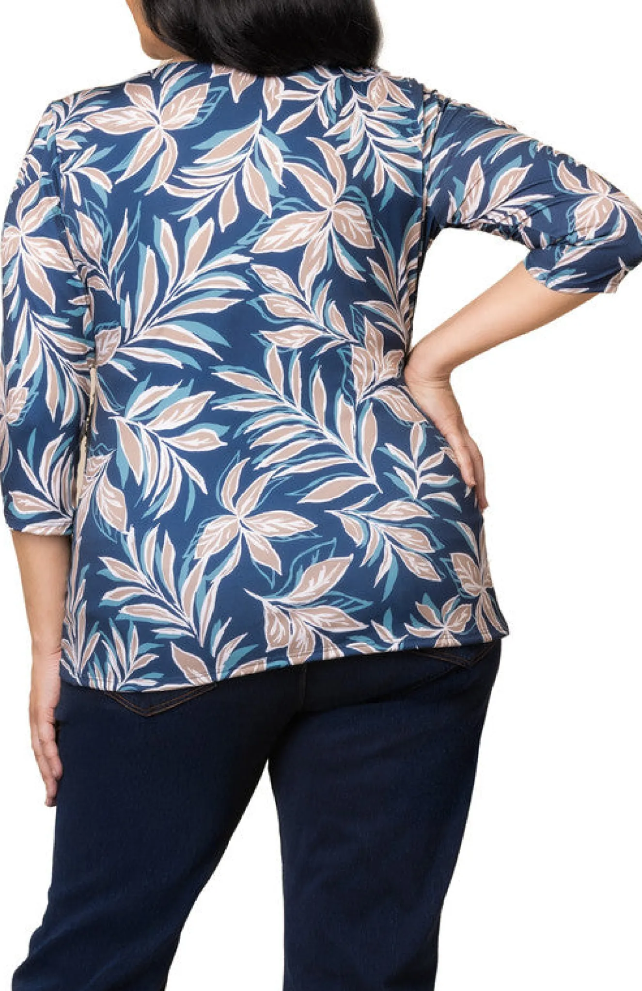 Femme Fatale Floral Faux Wrap Top - Plus