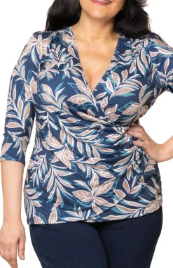 Femme Fatale Floral Faux Wrap Top - Plus