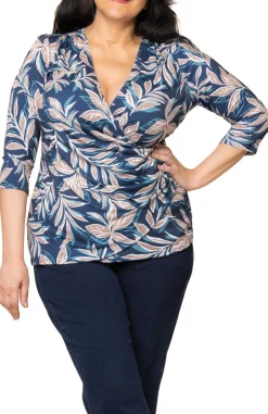 Femme Fatale Floral Faux Wrap Top - Plus