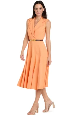 Fit and Flare Shirt Dress with Belt