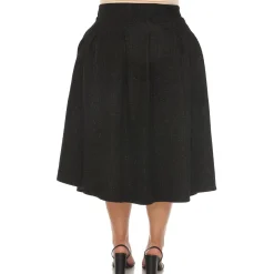Flared Tweed Skirt - Plus