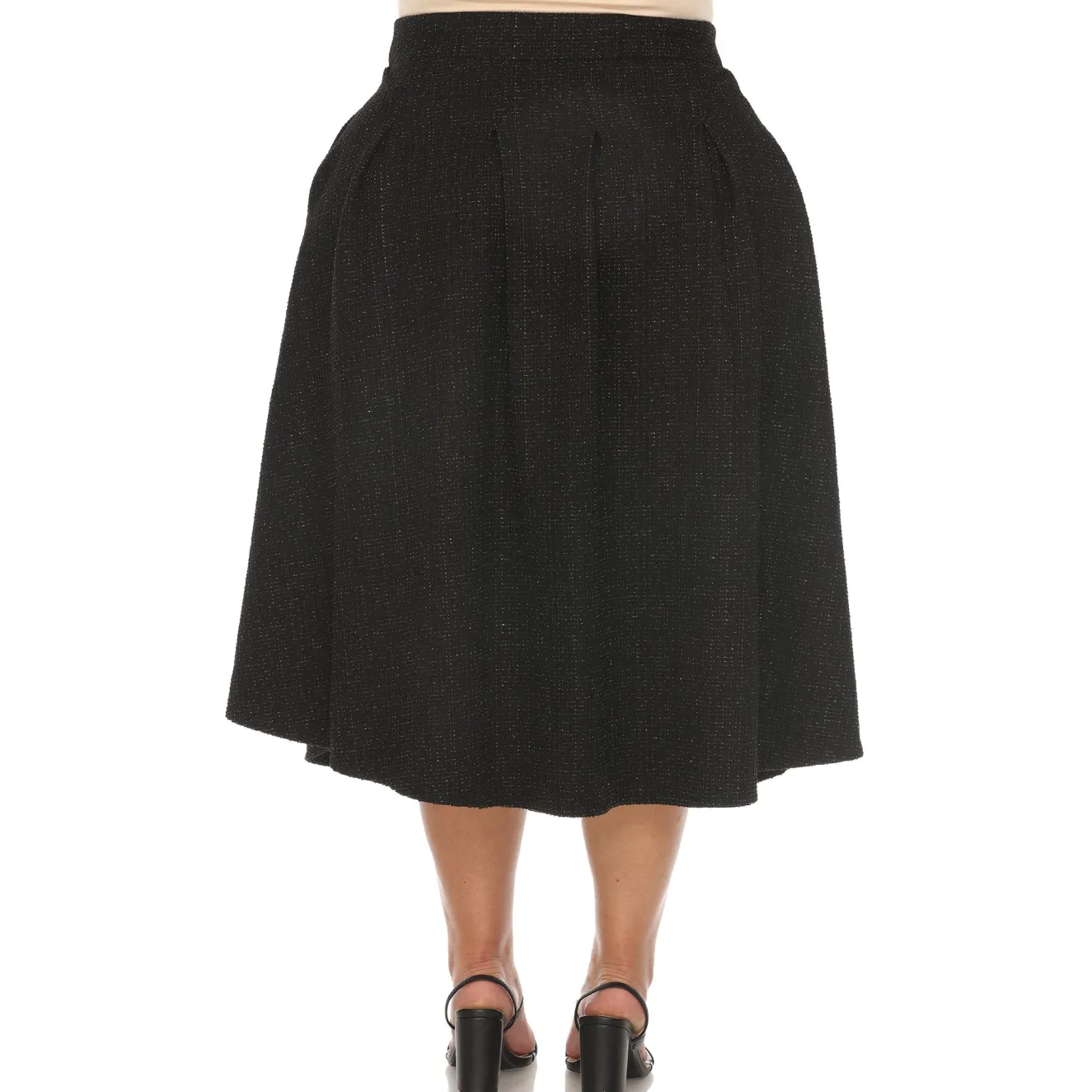 Flared Tweed Skirt - Plus
