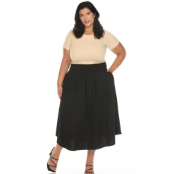 Flared Tweed Skirt - Plus