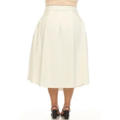 Flared Tweed Skirt - Plus