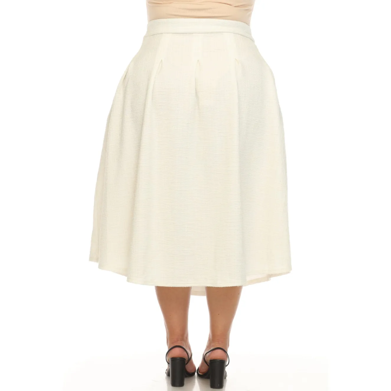Flared Tweed Skirt - Plus