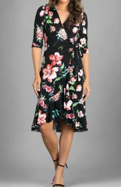 Flirty Flounce Wrap Dress
