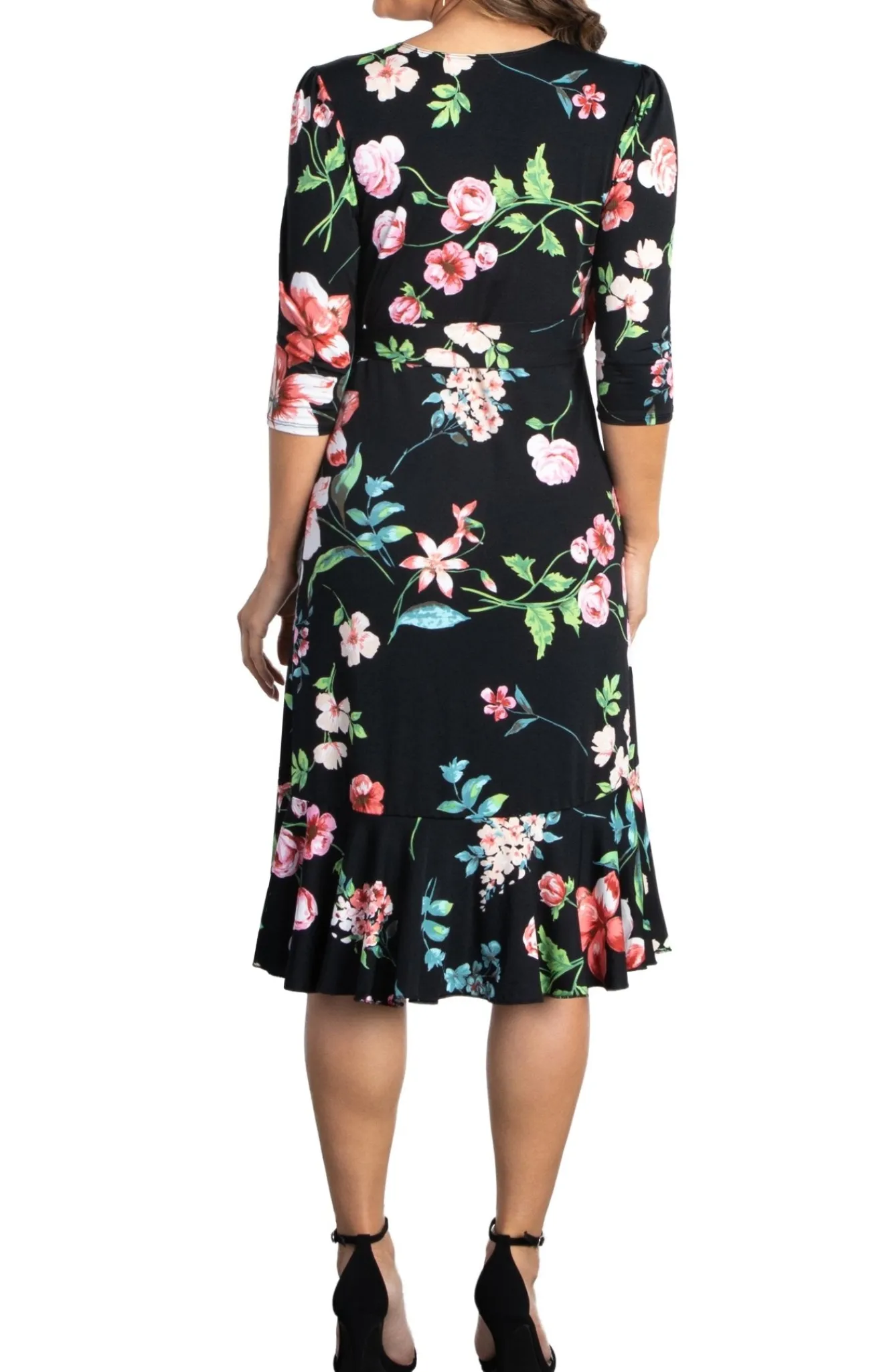 Flirty Flounce Wrap Dress