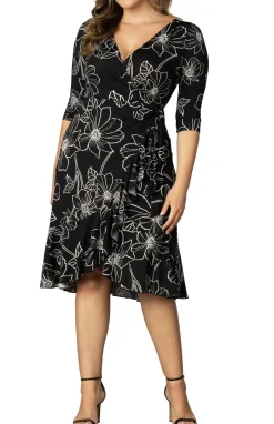 Flirty Flounce Wrap Dress - Plus