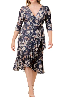 Flirty Flounce Wrap Dress - Plus