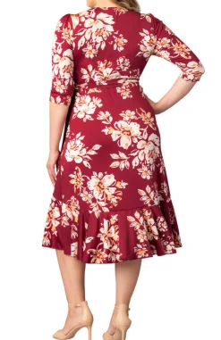 Flirty Flounce Wrap Dress - Plus