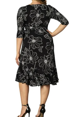 Flirty Flounce Wrap Dress - Plus