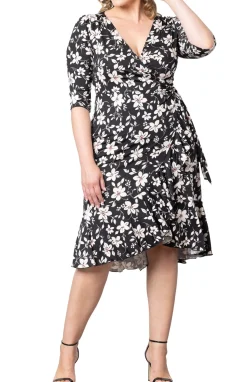 Flirty Flounce Wrap Dress - Plus