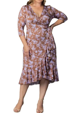 Flirty Flounce Wrap Dress - Plus