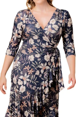 Flirty Flounce Wrap Dress - Plus