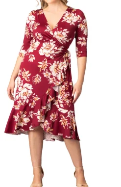Flirty Flounce Wrap Dress - Plus