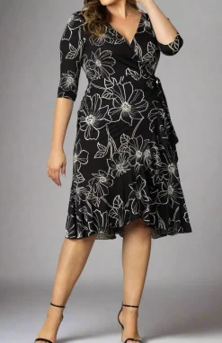 Flirty Flounce Wrap Dress - Plus