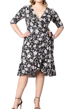 Flirty Flounce Wrap Dress - Plus
