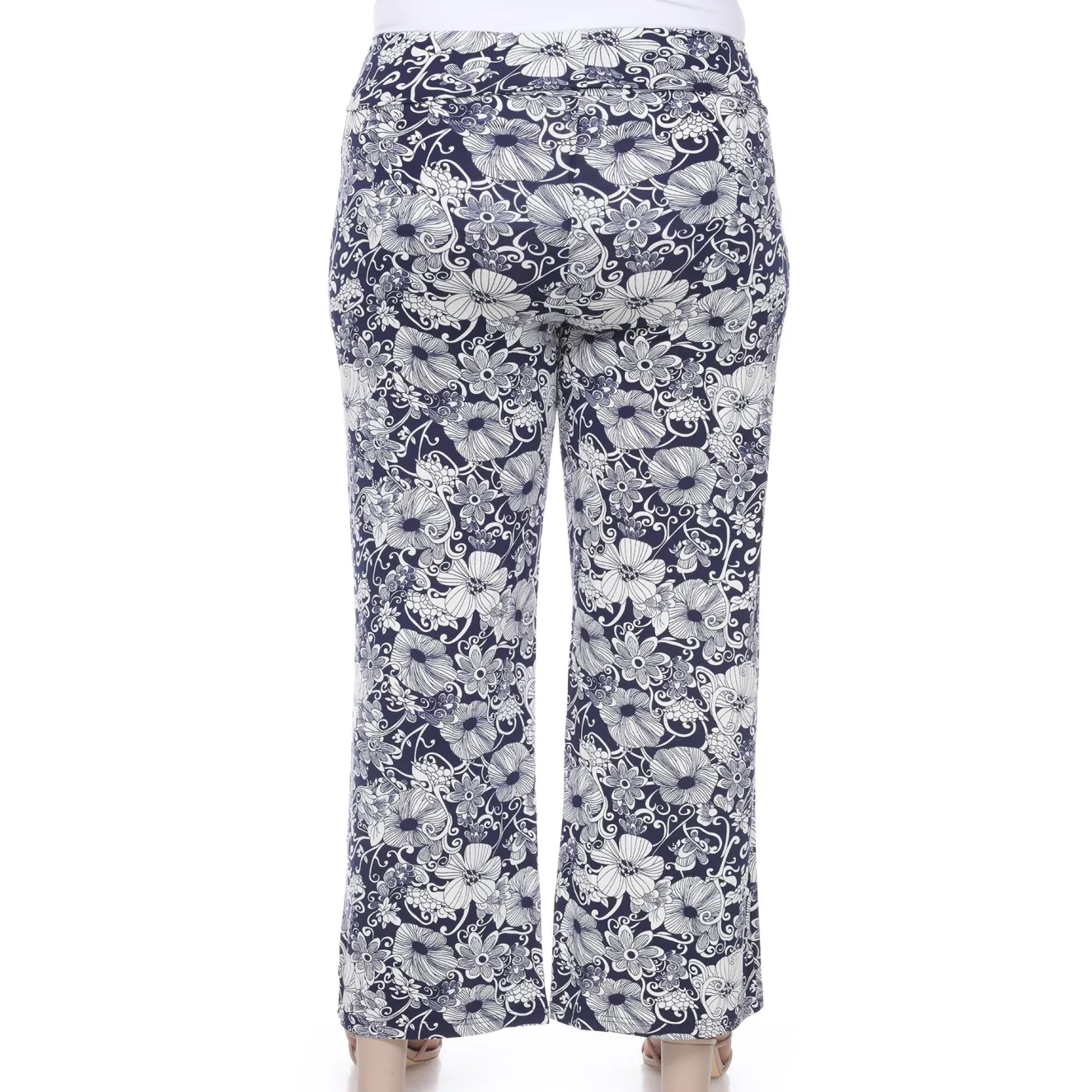 Floral Paisley Palazzo Pants - Plus