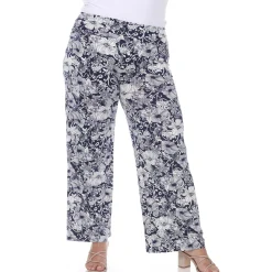 Floral Paisley Palazzo Pants - Plus