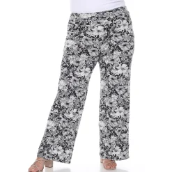 Floral Paisley Palazzo Pants - Plus
