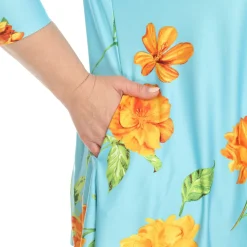Floral Printed Cold Shoulder Tunic - Plus