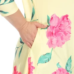 Floral Printed Cold Shoulder Tunic - Plus