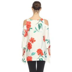 Floral Printed Cold Shoulder Tunic