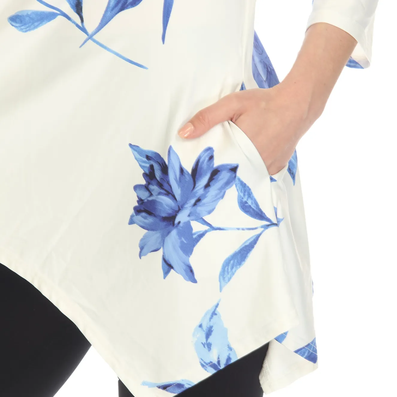 Floral Printed Cold Shoulder Tunic