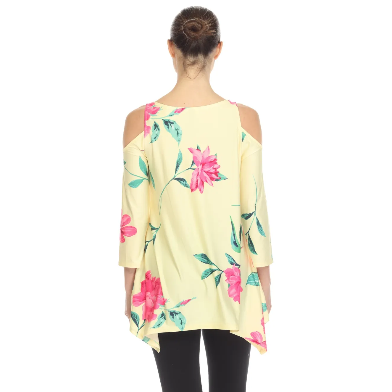 Floral Printed Cold Shoulder Tunic