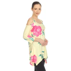 Floral Printed Cold Shoulder Tunic