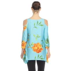 Floral Printed Cold Shoulder Tunic