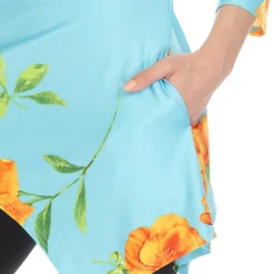 Floral Printed Cold Shoulder Tunic