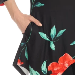 Floral Printed Cold Shoulder Tunic