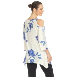 Floral Printed Cold Shoulder Tunic