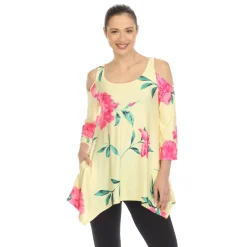 Floral Printed Cold Shoulder Tunic
