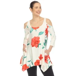 Floral Printed Cold Shoulder Tunic