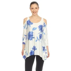 Floral Printed Cold Shoulder Tunic