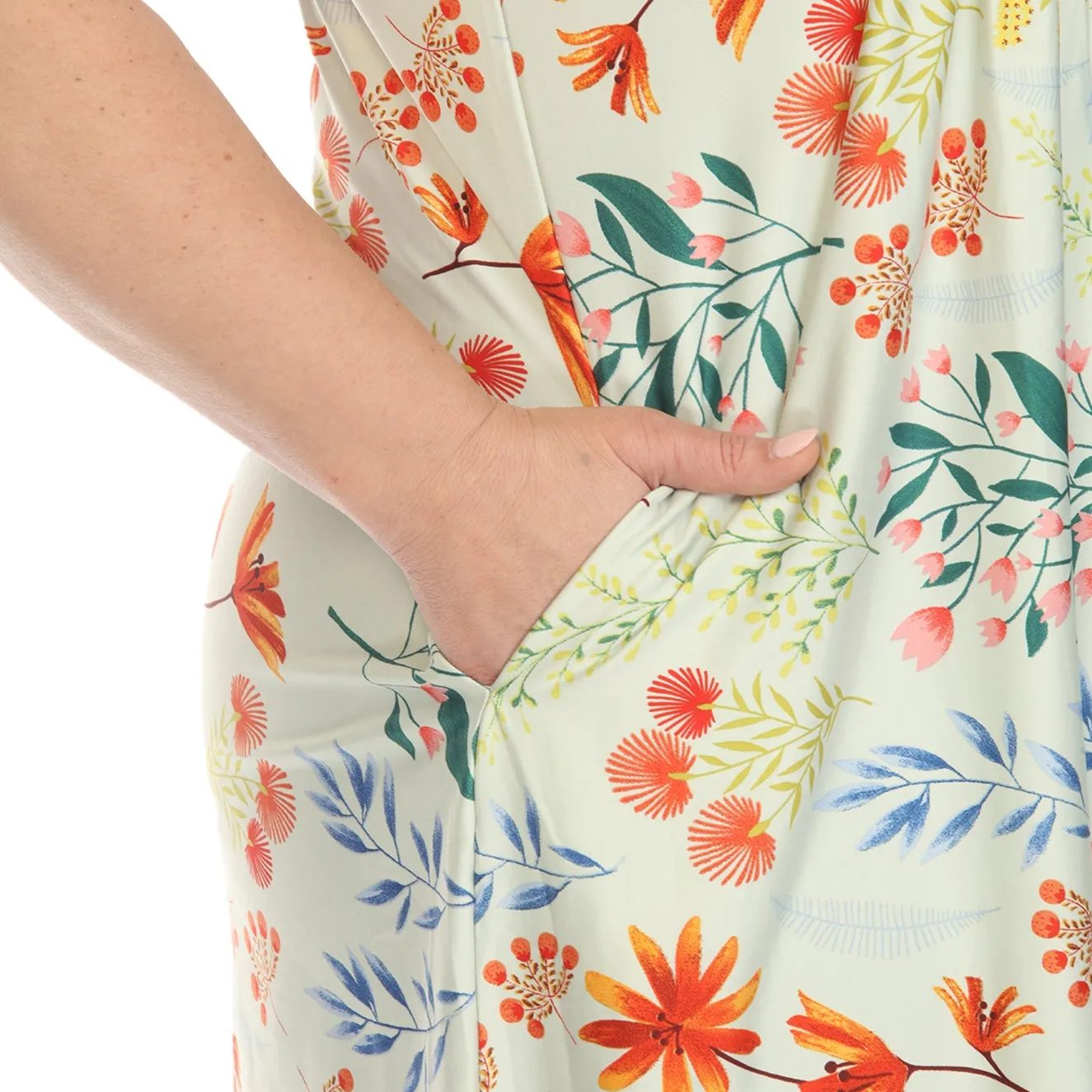 Floral Sleeveless Tunic Top - Plus