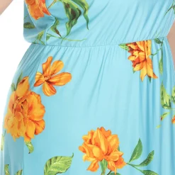 Floral Strap Maxi Dress - Plus