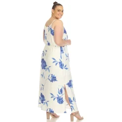 Floral Strap Maxi Dress - Plus